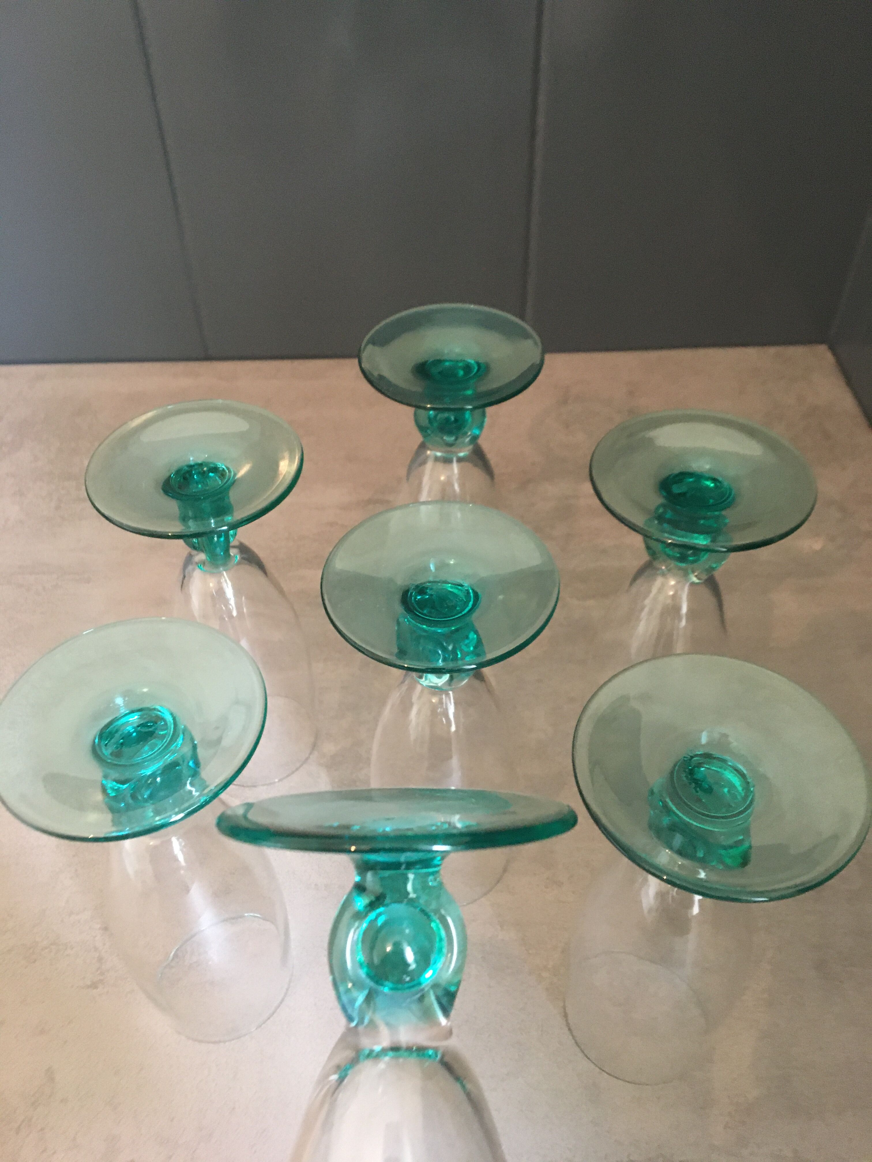 7 verres Luminarc bleu turquoise