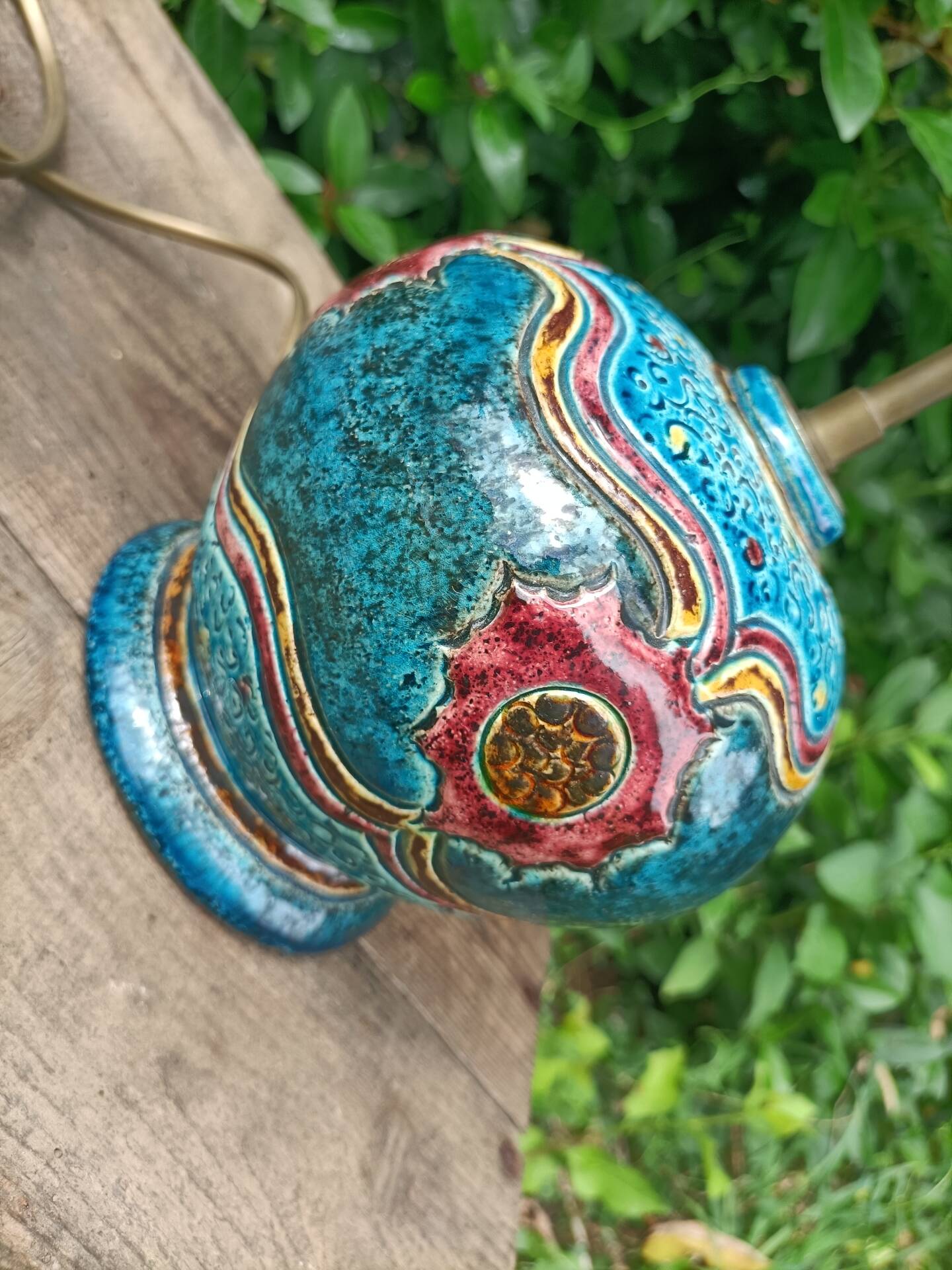 Retro signed ceramic lamp base 💐