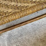 Wooden and rope bench from the 1950s,  Vibo