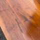 Restoration period walnut chest of drawers with a scroll handle
