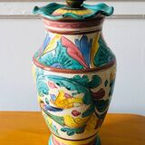 Majolica Italy ceramic lamp base