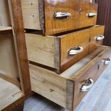 Wooden sideboard with large mirror and handles, 1940s