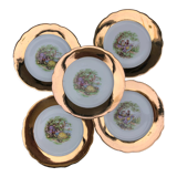 Set of 5 small dessert plates