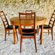 Extendable dining table in teak, butterfly extension by Van Pelt circa 1960.