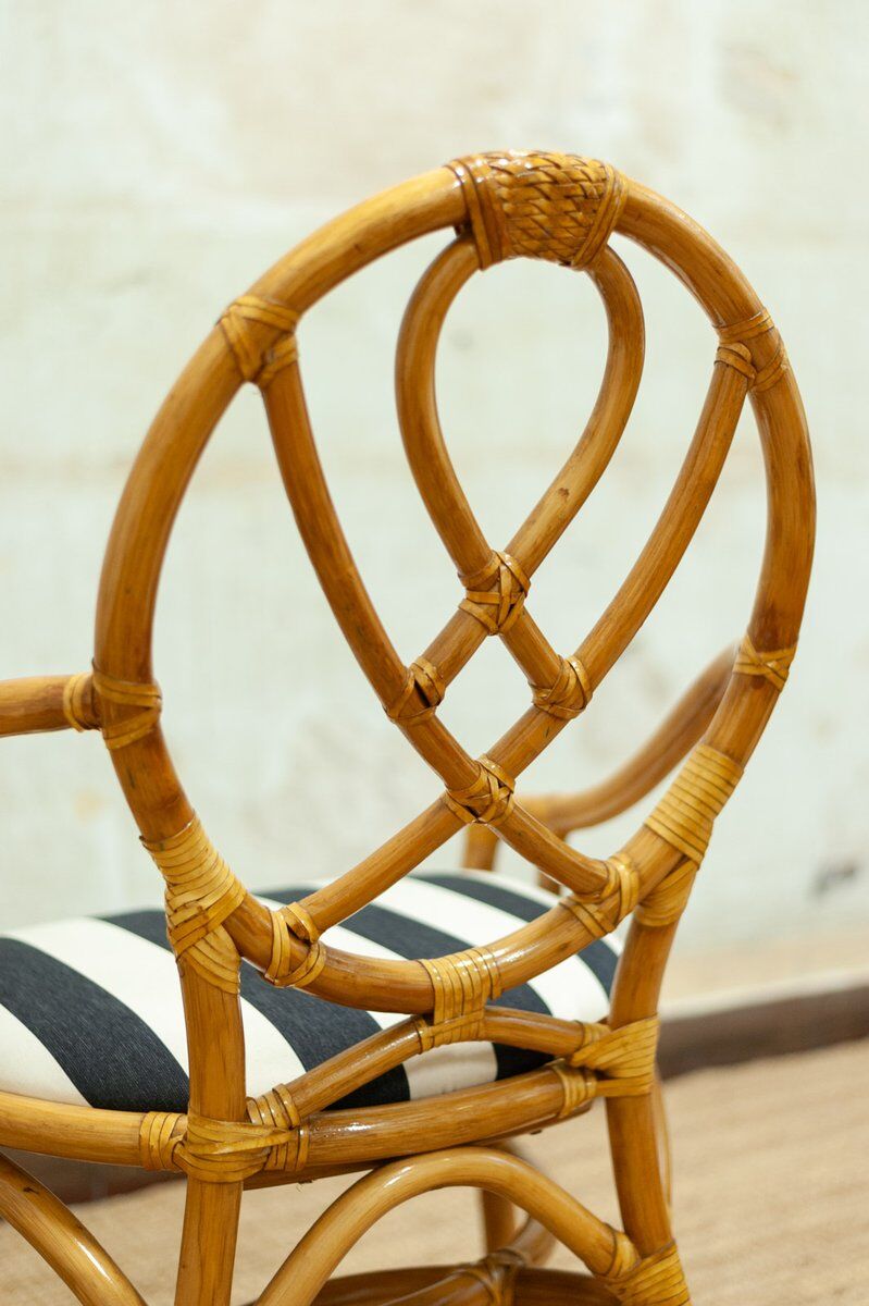 Vintage bamboo chairs, 1970s, set of 6