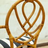 Vintage bamboo chairs, 1970s, set of 6