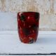 Pot ceramic enamelled spotted drips