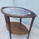 Table guéridon Art Nouveau en acajou et dessus en marbre