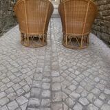 Rattan armchairs