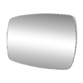 Miroir rectangulaire ancien à bords ciselés