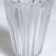 Molded pressed glass vase 1960s Height 22 cm