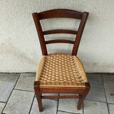 Set of 6 mismatched bistro chairs.