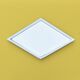 Art-deco mirror tray in chrome metal with beveled mirror