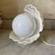 Vintage shell night light, ceramic and opaline.