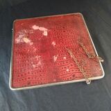 Antique beveled mirror atypical barber 1930 26x26cm