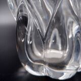 Pair of clear crystal vases by Antonio & Guido Bon for Val St Lambert - 1960s