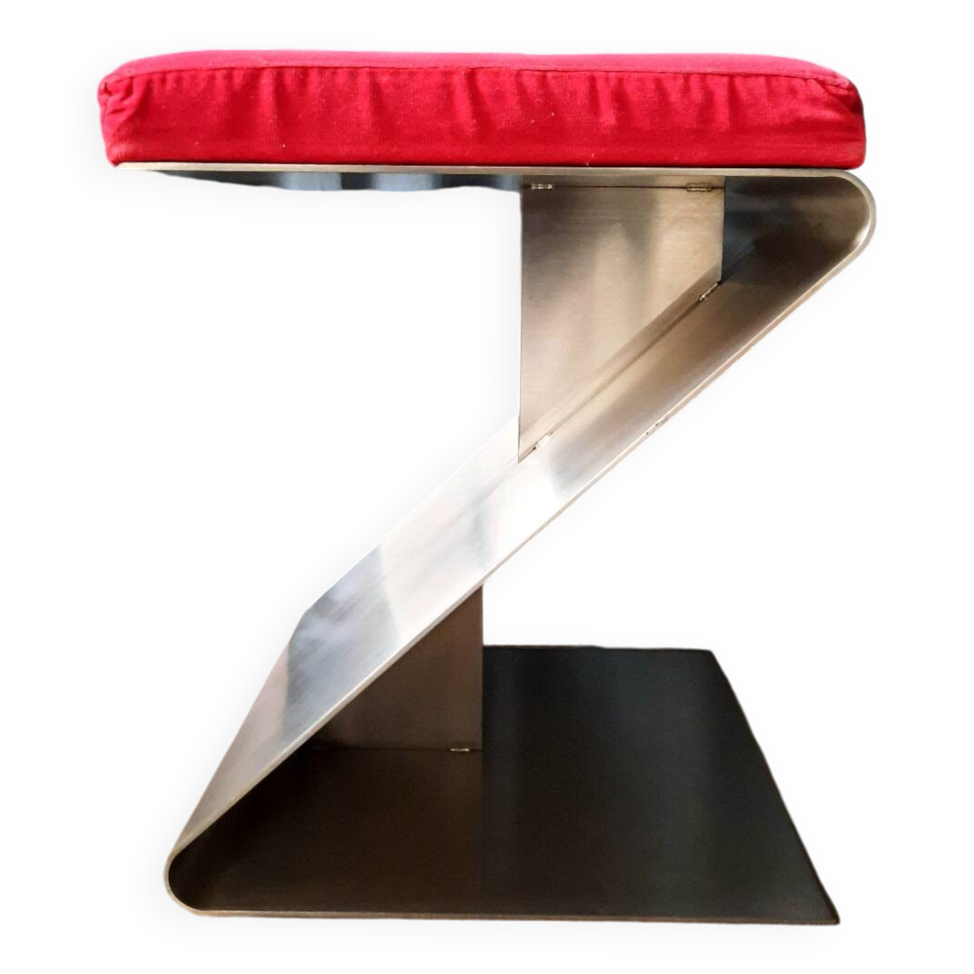 70s folded stainless steel stool