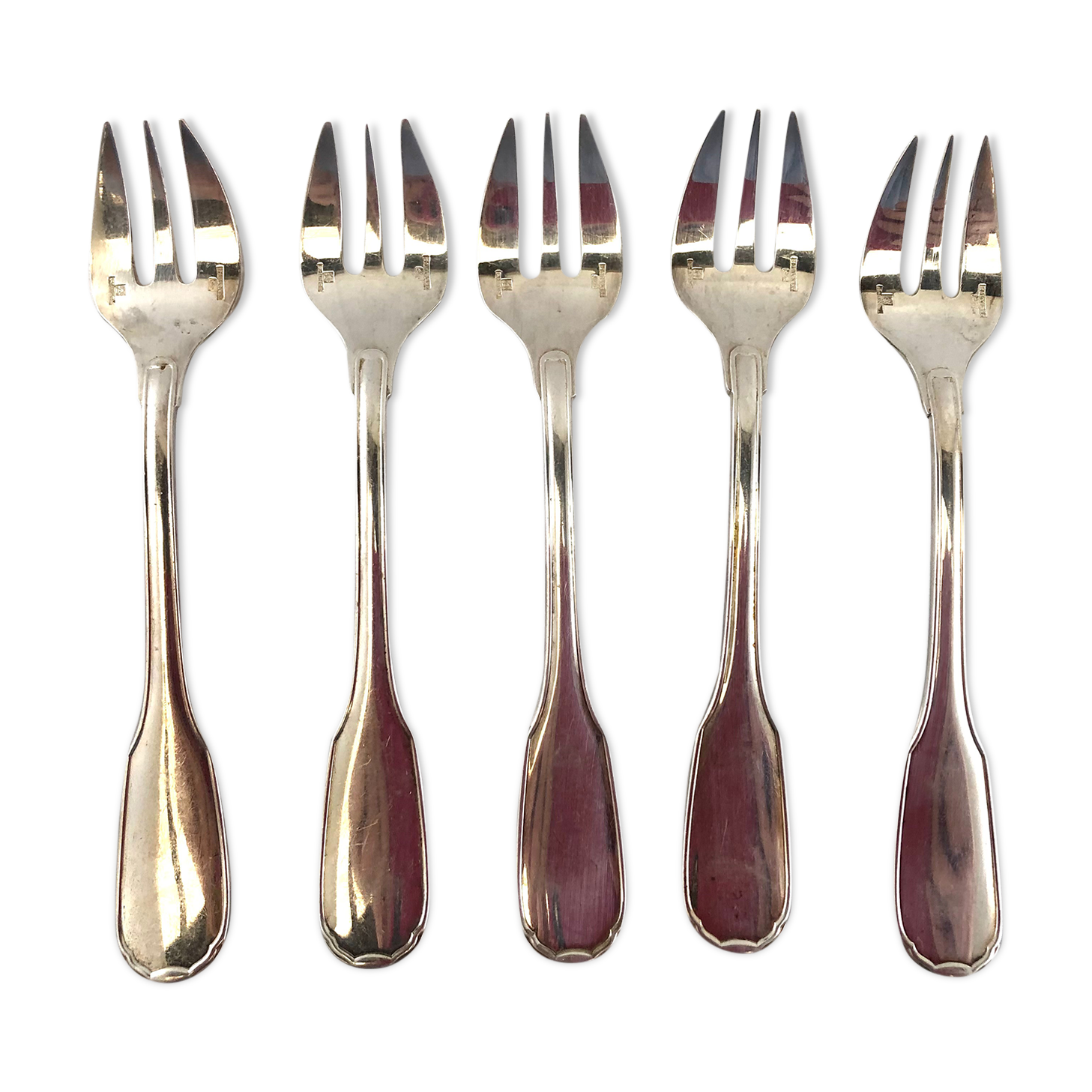 Christofle 5 dessert forks model Versailles