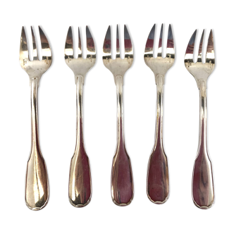 Christofle 5 dessert forks model Versailles