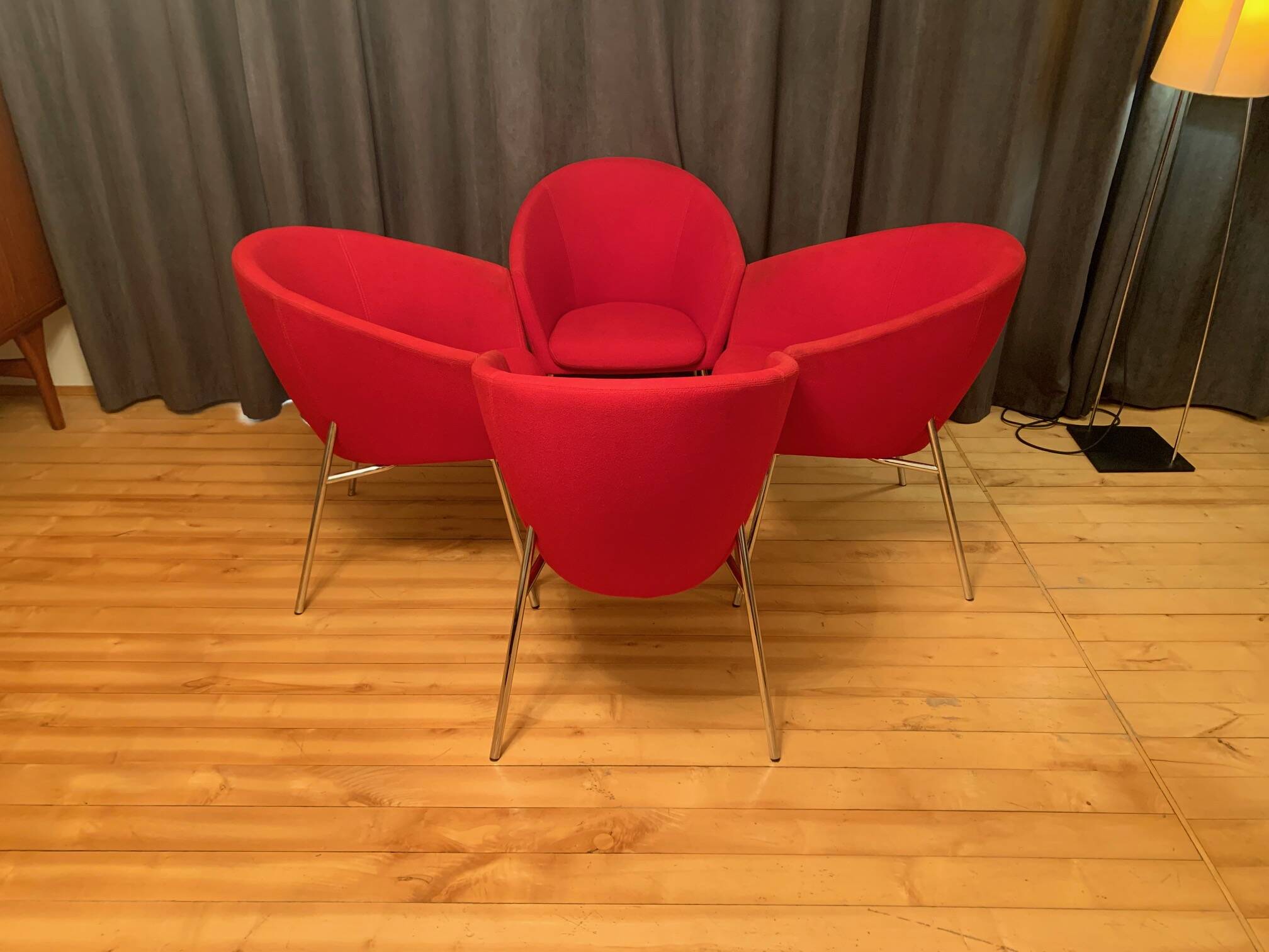 A set of four Megan club armchairs designed by René Holten, Artifort, the Netherlands