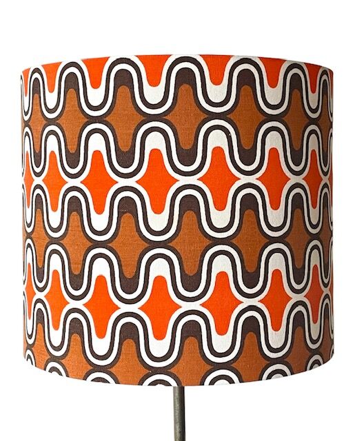 Lampshade novaline h40 d35 fabric 1970