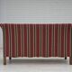 1960s, Danish 2-seater sofa, striped red/multicolor furniture wool.