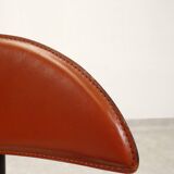 Set of 5 Linea Veam leather tripod chairs