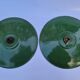 Lot de 2 lampes atelier tôle émaillée verte