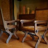 Pair of neo-Gothic armchairs