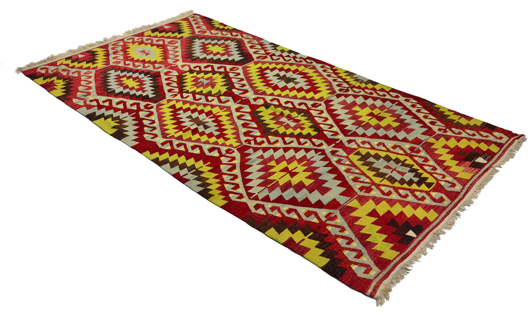 Anatolian handmade kilim rug 336 cm x 185 cm