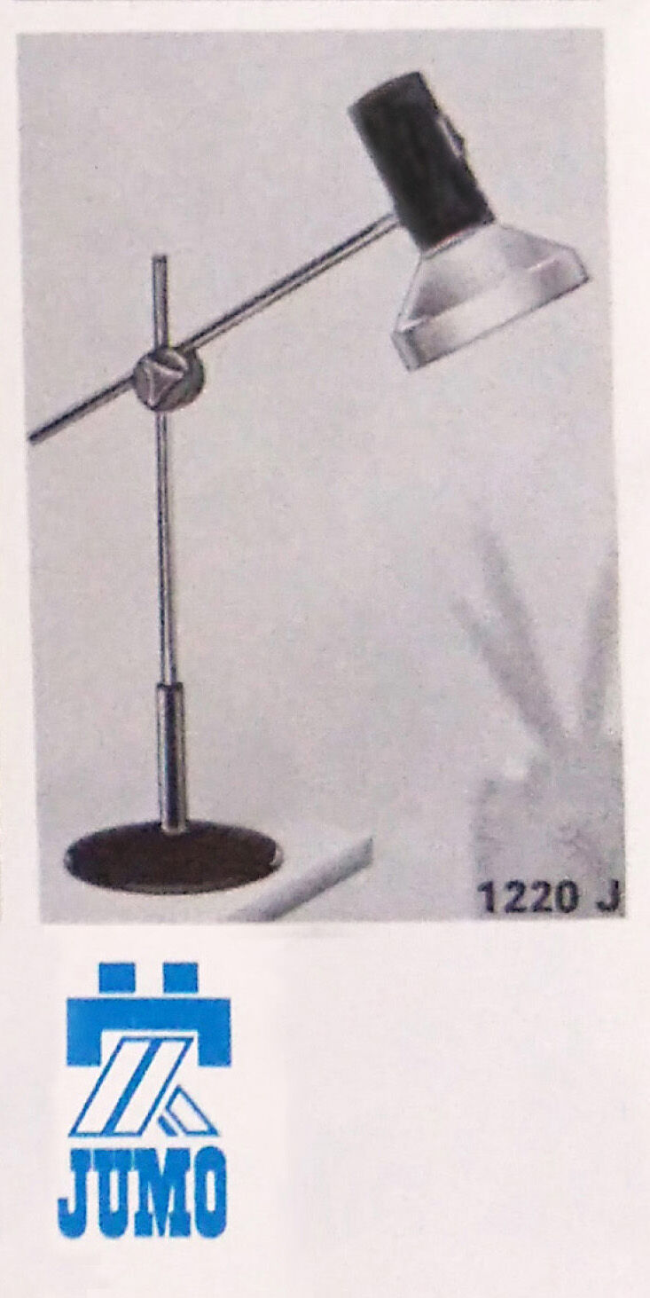 Jumo cast iron and Chrome 1960 desk lamp