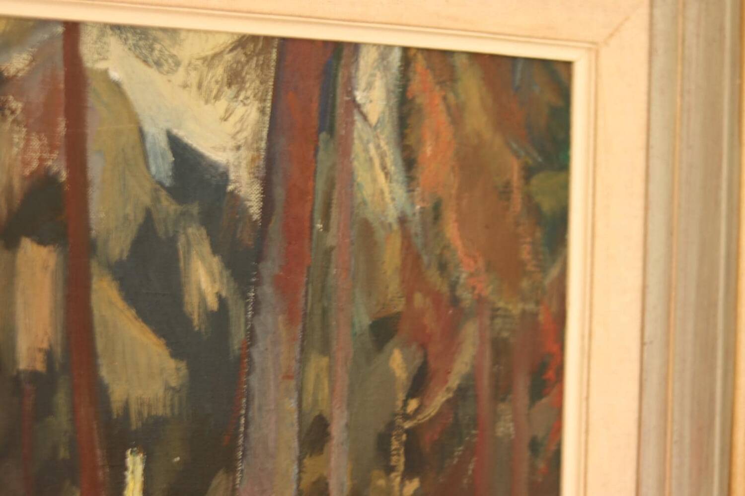 Original Mid Century Swedish Oil on Canvas – “Pine Forest” by Frans Be