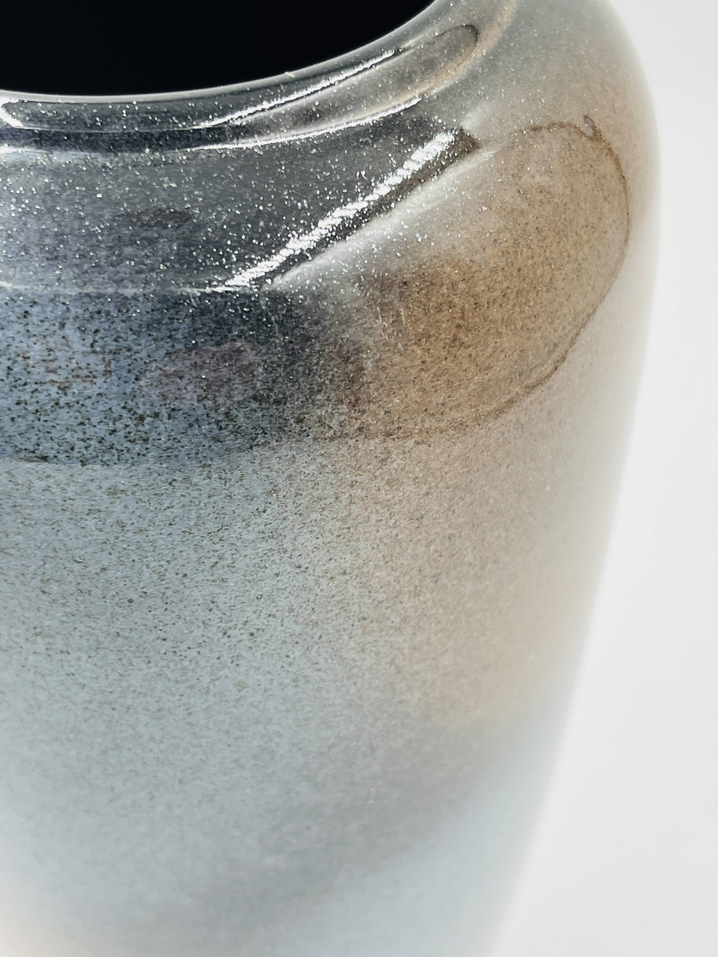 Gradient grey-blue modernist vase