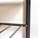 Magazine holder coffee table 1960s smoked glass, metal and brass Width 94.2 cm