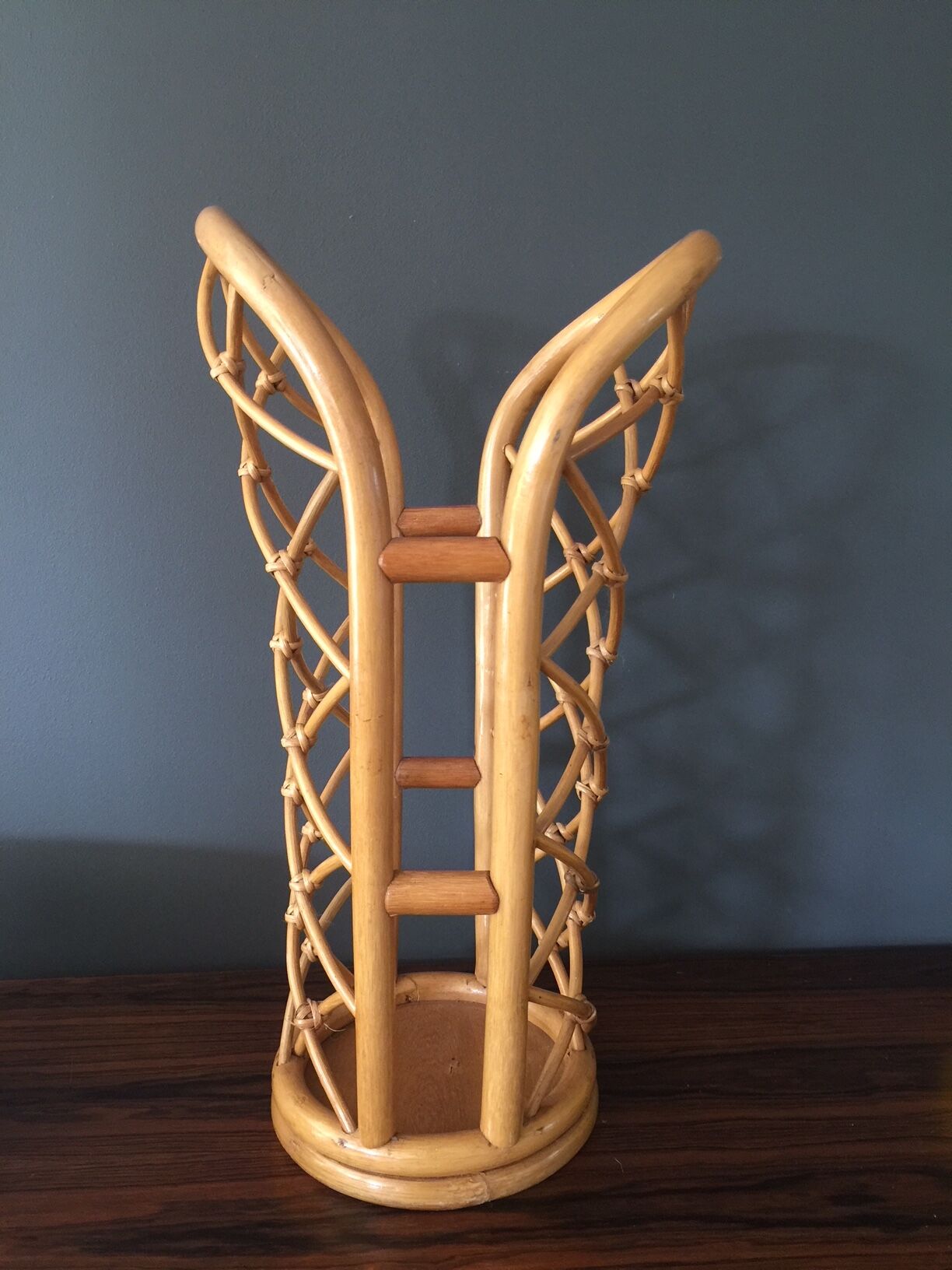 Umbrella rack rattan 1950