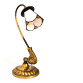 Lampara de bronce Tiffany Style mediados siglo XX
