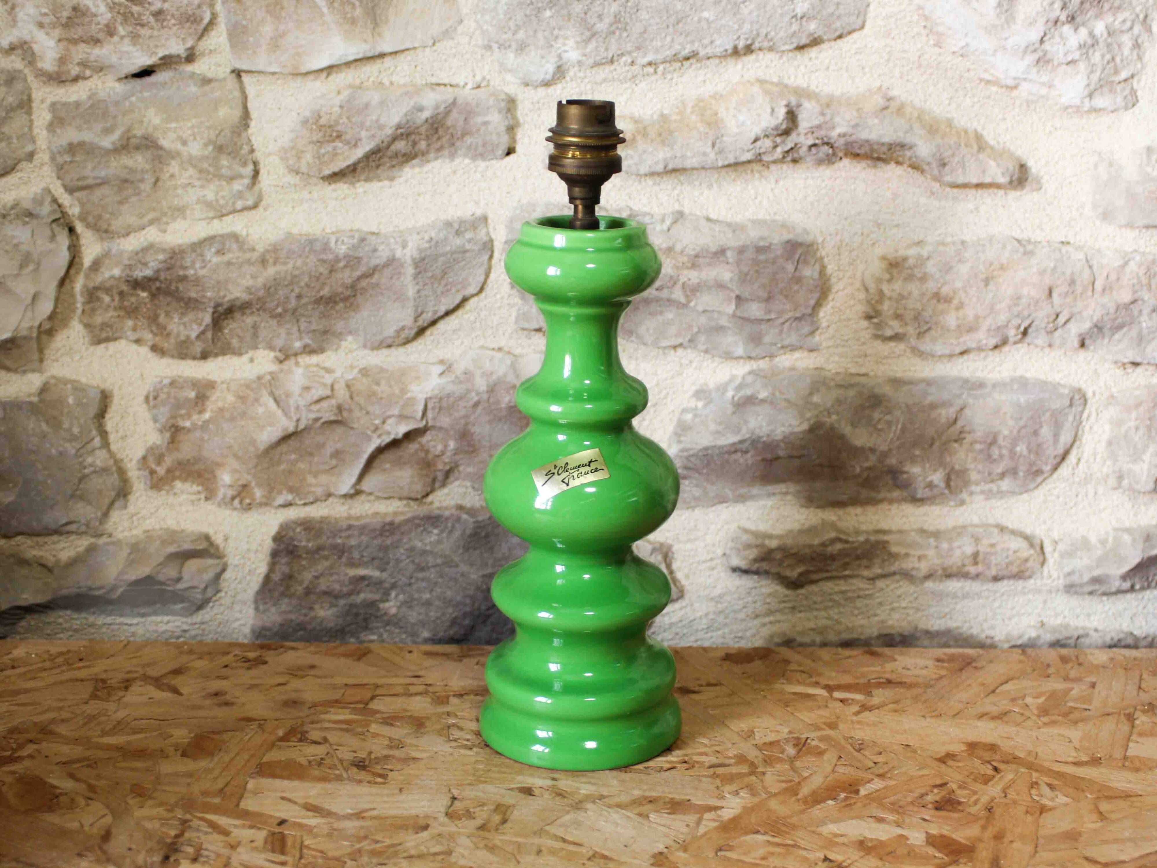 Saint Clément glazed ceramic lamp base
