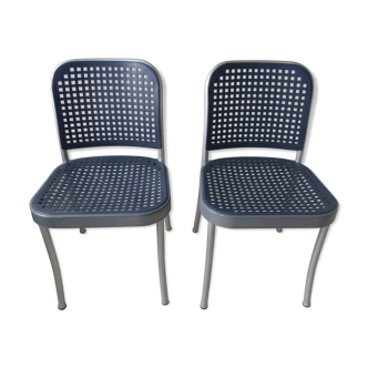 2 chaises Silver par Vico Magistretti