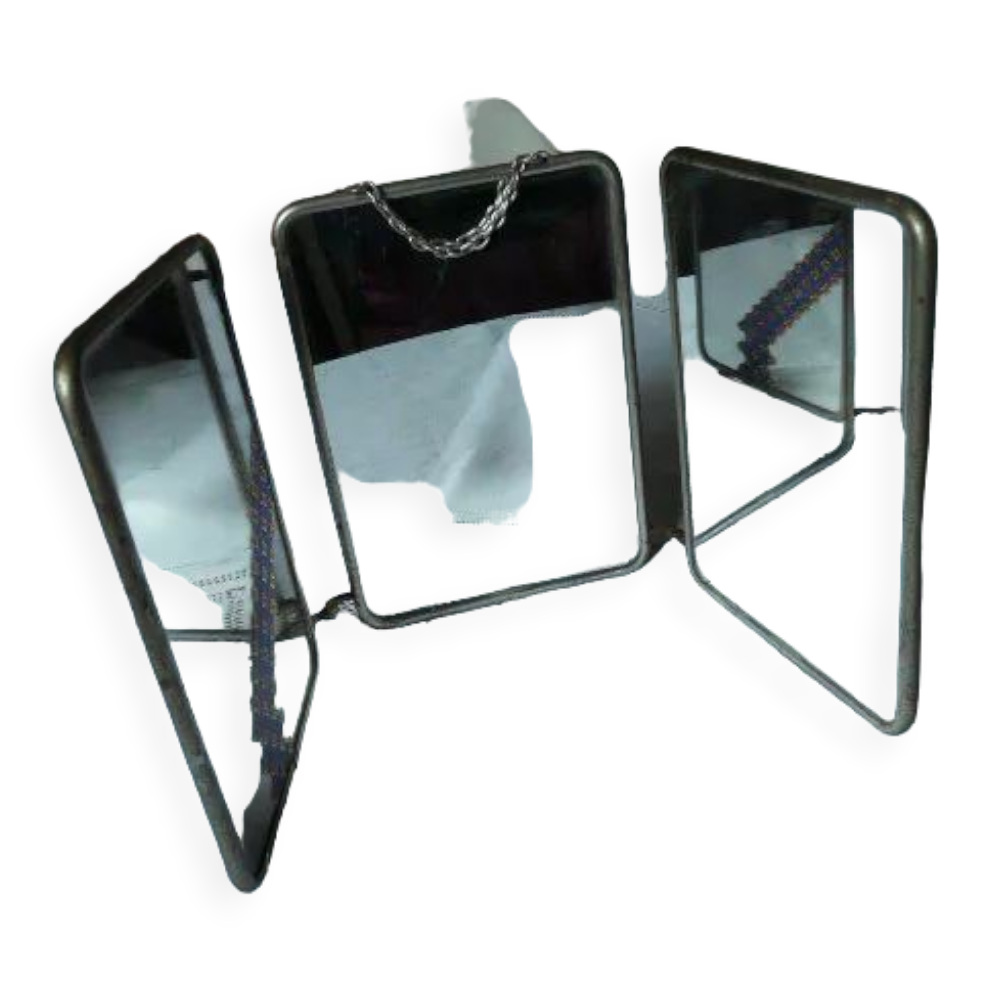 Miroir de barbier tryptique triptyque  49x21cm
