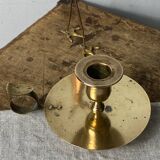 Bougeoir rat de cave avec bague en laiton