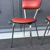 pair of chairs simili Skaï mid century vintage 1960