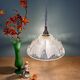 Vintage frosted glass pendant light (DF1)