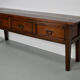 Antique french rustic farmhouse fruitwood & oak side table