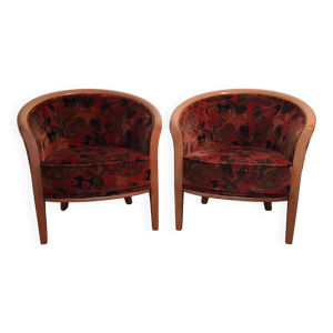 Paire de fauteuils gondole