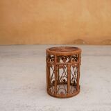 Vintage peacock stool in rattan