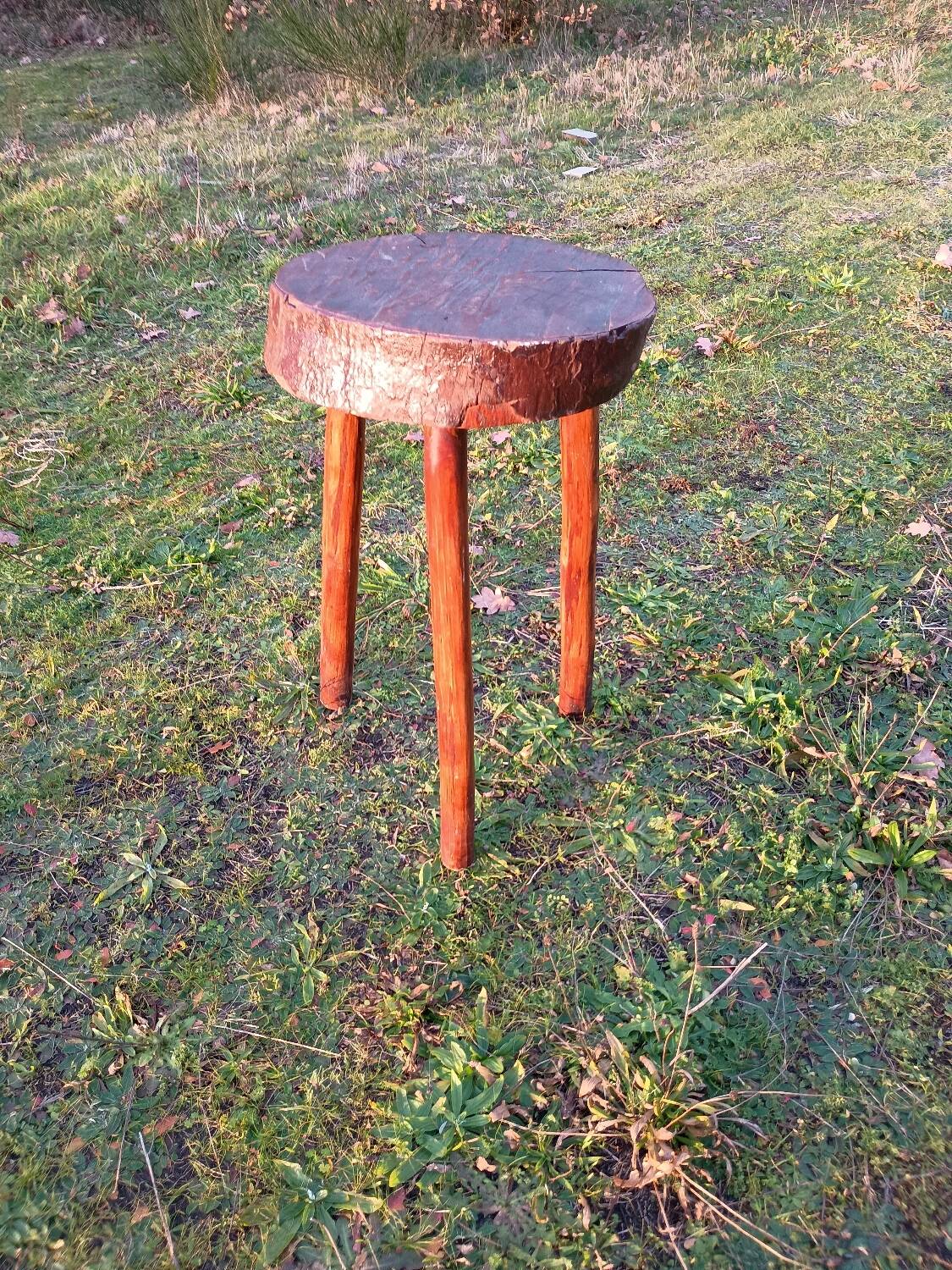 Brutalist tripod stool