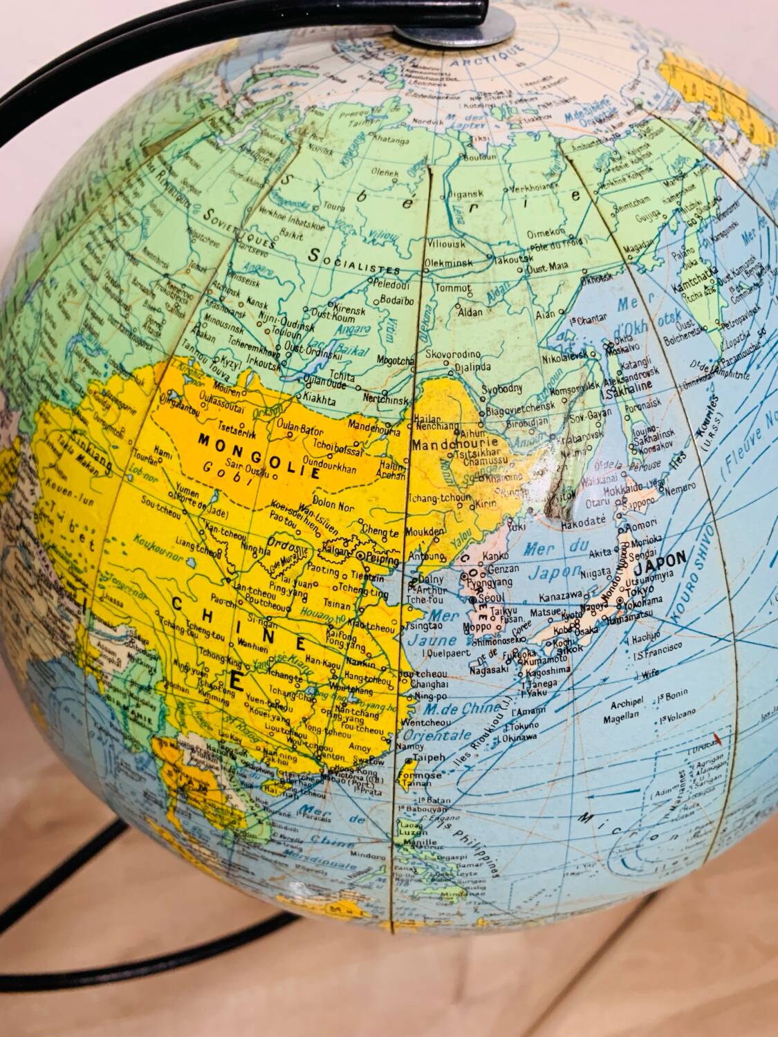 Globe terrestre Girard et Barrere