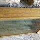 Large pharmacy wall display case in light oak - vintage 1960