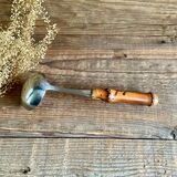 Stainless steel and bamboo ladle