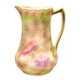 Pitcher pitcher jug slip Saint Clément heron relief decoration